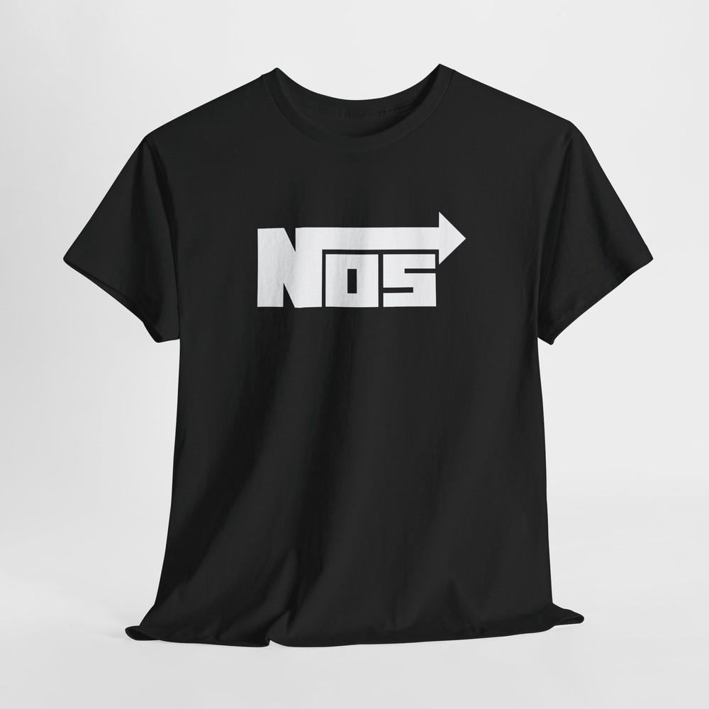 

NOS Black T-Shirt – Unisex Racing Nitrous Logo Tee for Men or Women L