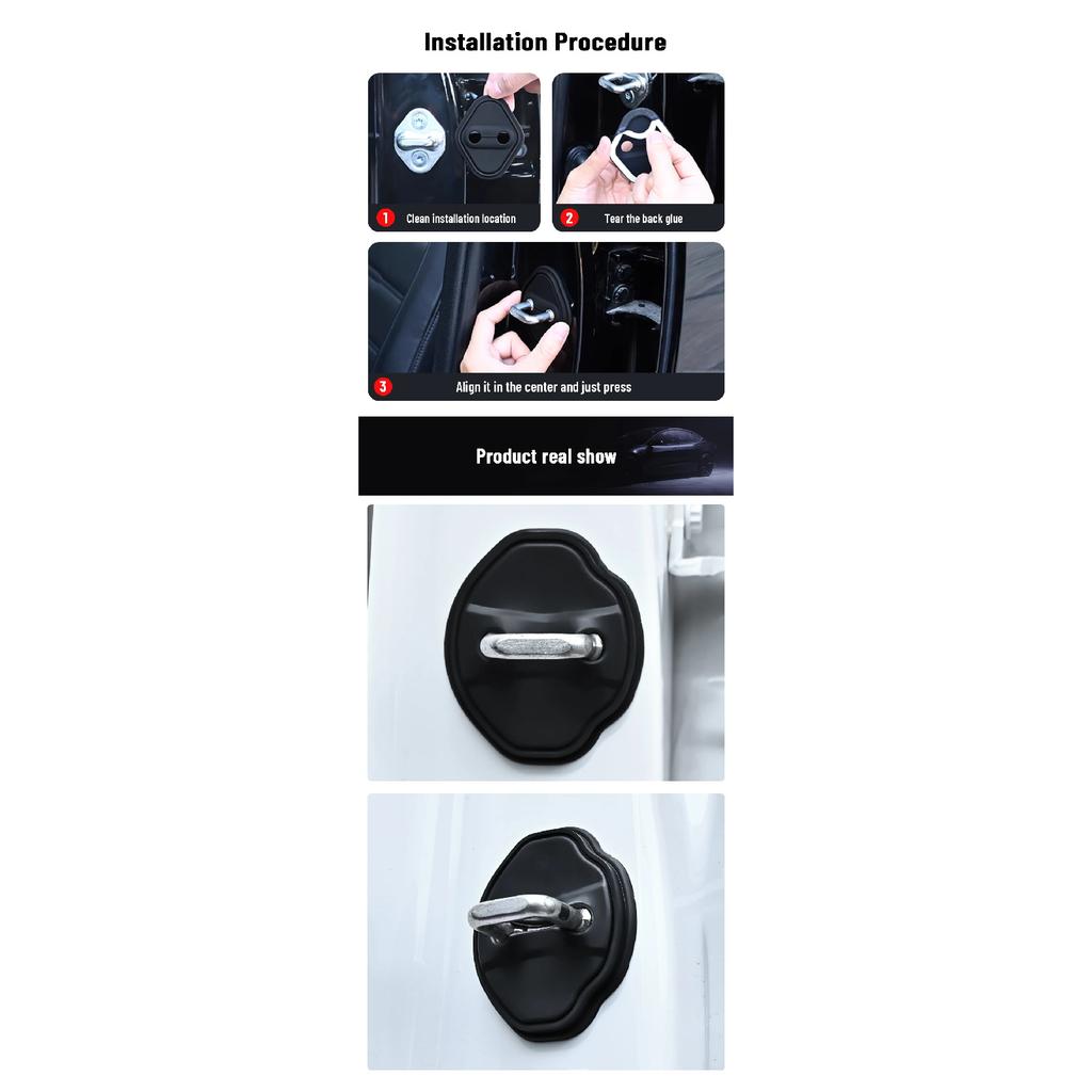 Car Door Mute Damping Cushion Silicone Door Lock Buckle Door Anti-collision Protective Cover For BMW 2 Series G42 U22 2020-2025