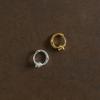 Modernlike 14k Gold-filled Silver Knot Ring One-touch Earrings