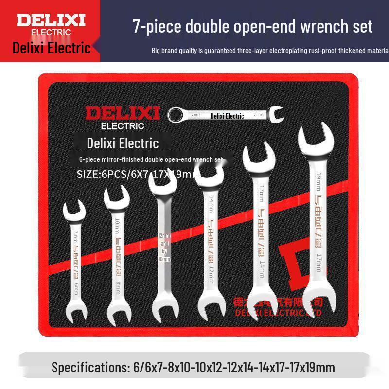 

Dual Open and Box End Wrench Set with Hanging Pouch for Mechanics