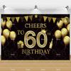 Sfondo 60° Compleanno Donna Uomo 60 Anni Decorazioni Compleanno Articoli per Feste Palloncini Glitterati Stendardo Sessanta Oggetto di Scena per Servizio Fotografico