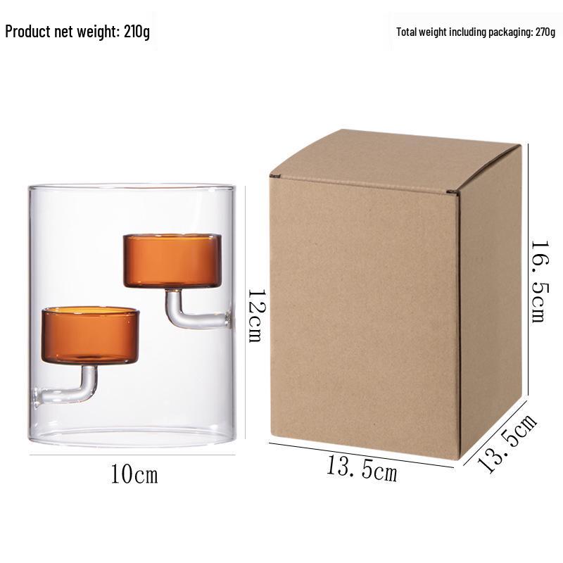 European Cylinder Hurricane Glass Oil Lamp Candle Holder - Windproof Home Decoration and Candlelight Dinner Gift.