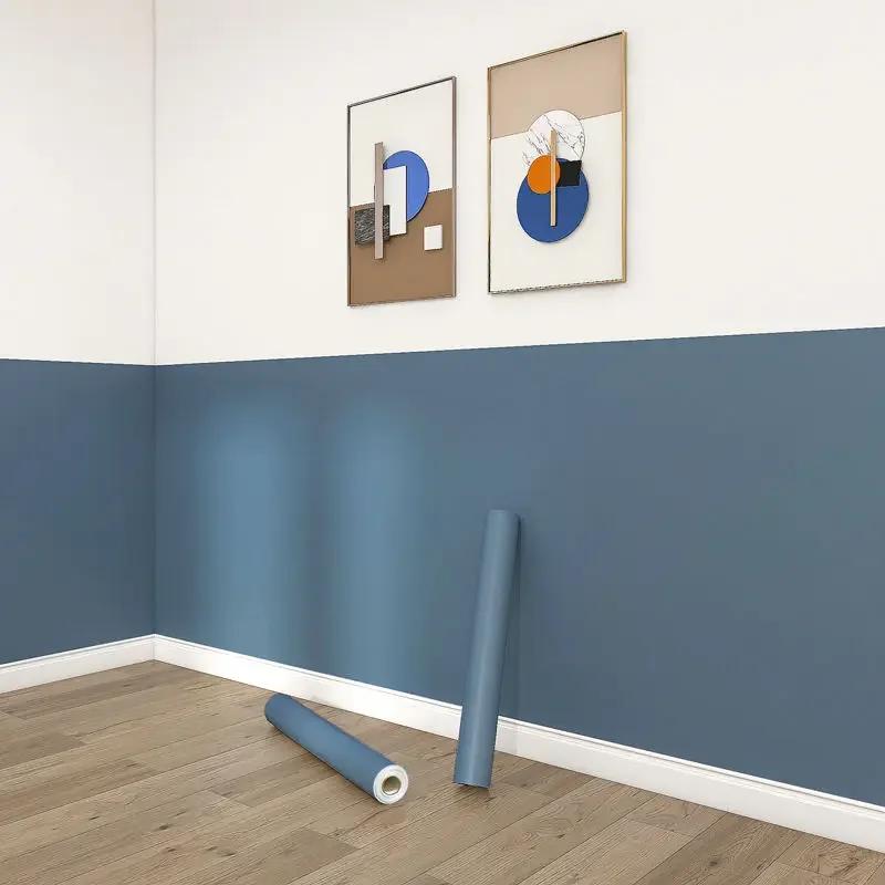 Korea Pink Waterproof Wallpaper Self-adhesive Home Bedroom Dormitory Room Wall Stickers Thickened Paste Table Cabinet Renovation