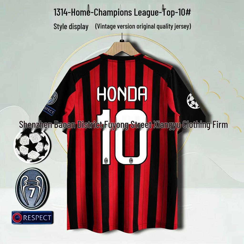 93–14AC Klassisches Retro-Fußballtrikot: 22 Kaka, 32 Beckham, 80 Ronaldinho, 99 Ronaldo