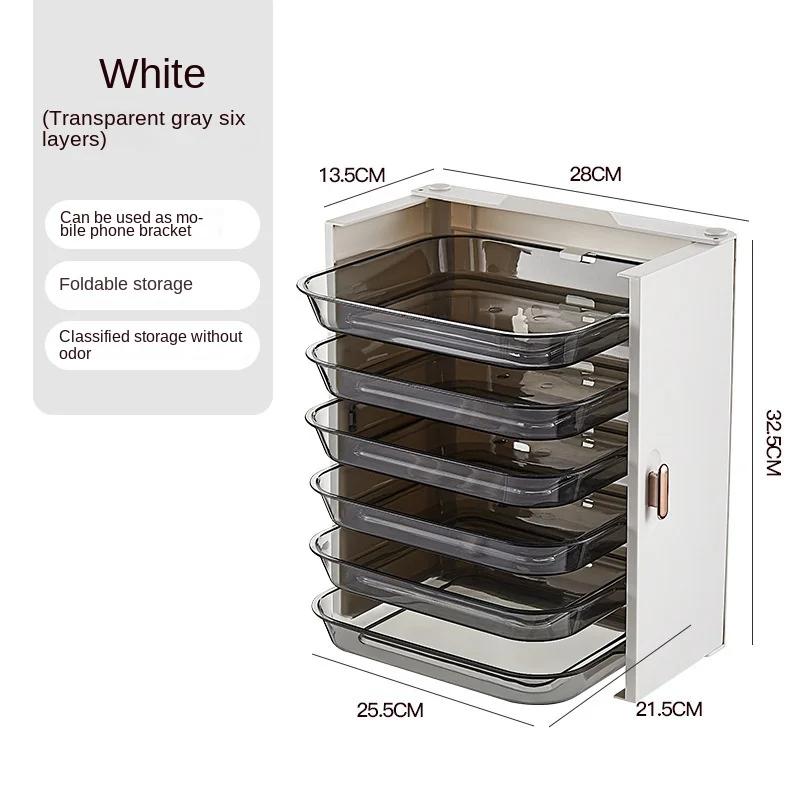 Flerlagers Diskställ Kökmonterat Hot Pot Grönsaksredskap Matlagningsfat Bricka Hushållsvägg Disk Kök Organiserare