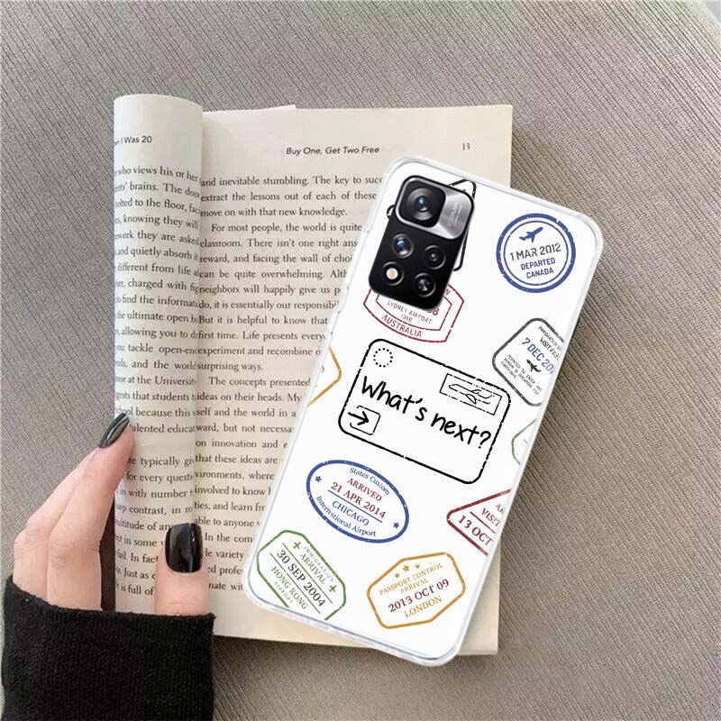 Travel Visas on Passports of Various Countries Phone Case For Redmi Note 13 12 Pro Plus 14 15 Pro 5G 11 11T 11E 11S 10 Pro 10S 9