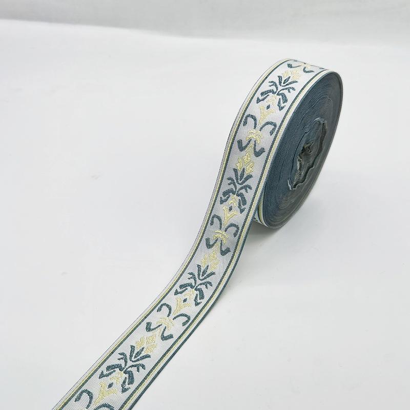 Jintian 3cm Etnický styl Žakárová stuha krajka - 24m kus pro oděvy, závěsy, bytový textil.