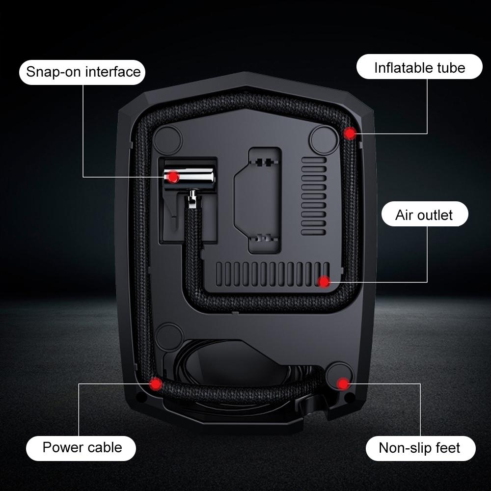 120W Car Air Compressor 50-100PSI Portable Electric Air Compressor Air Pump Car Motorcycle Bicycle Tire Inflation Pump Tire Tool