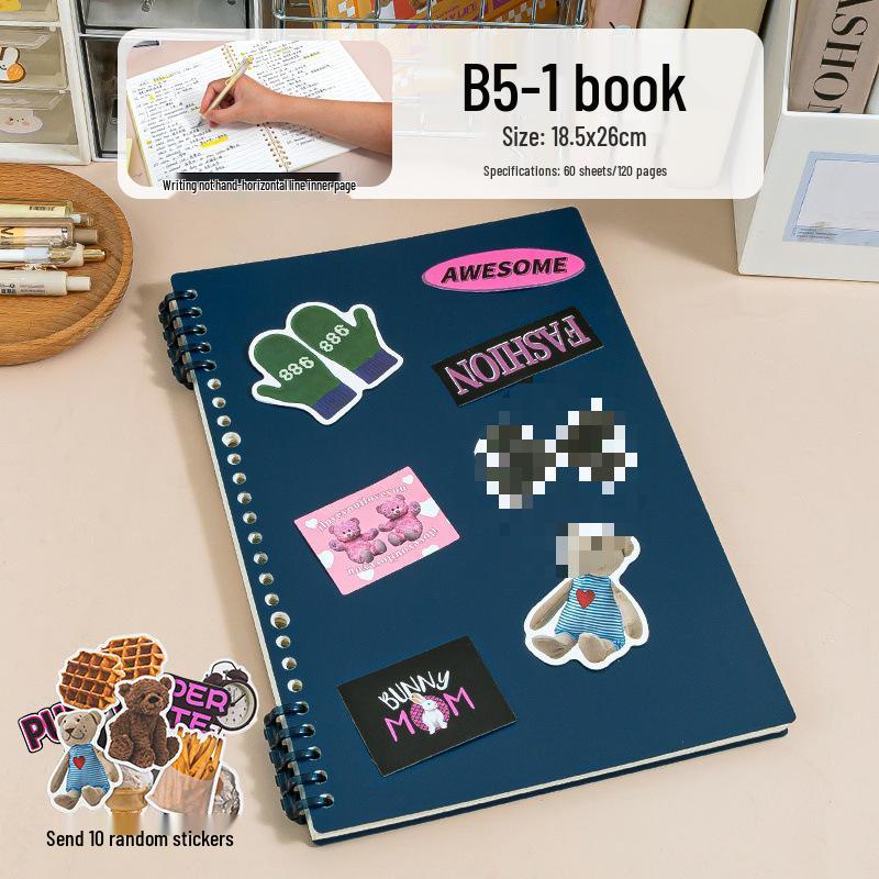 Ergonomic, High-value Loose-leaf Notebook with Detachable Binder; Suitable for High School and Junior High Students.