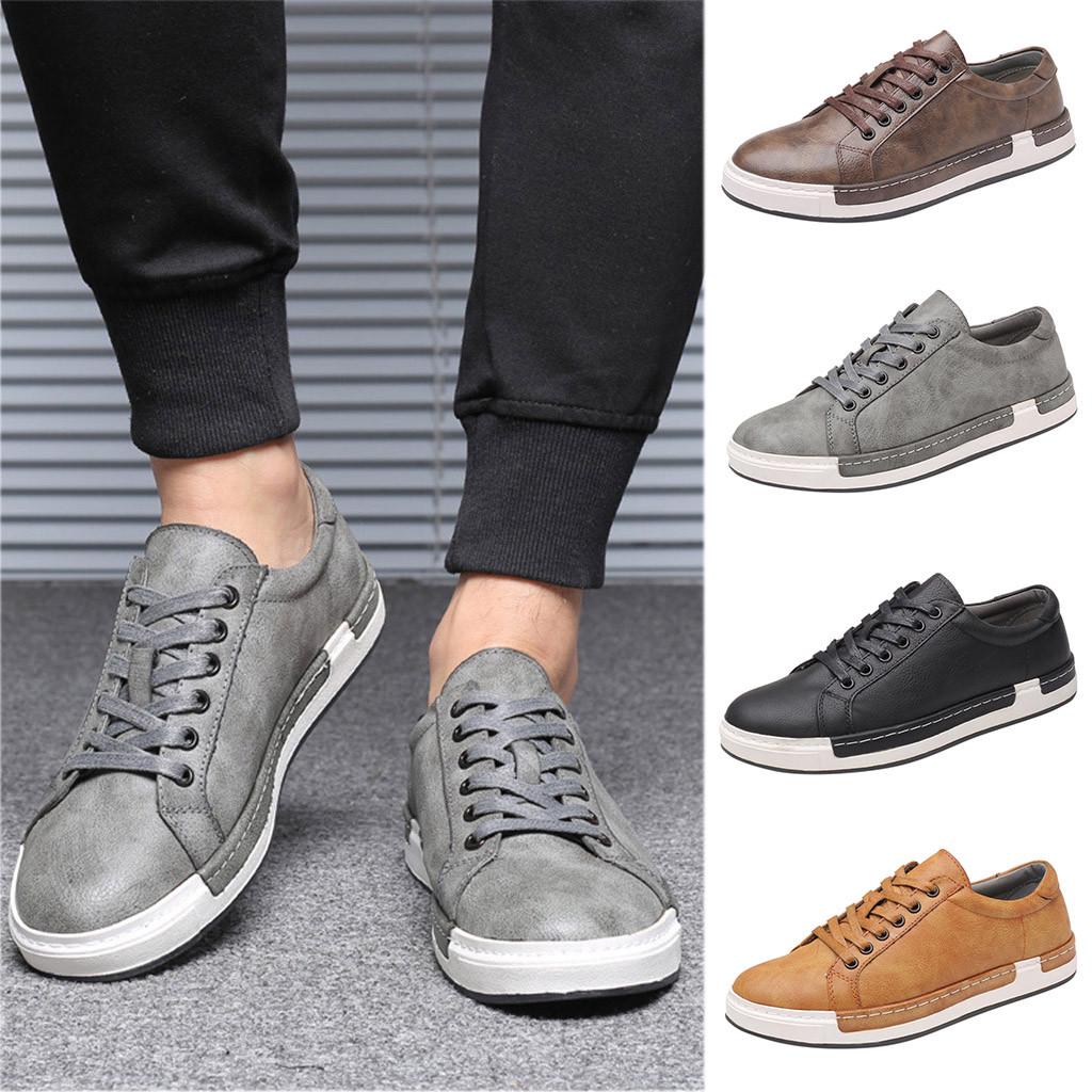 

Мужская модная повседневная однотонная кожаная обувь-оксфорды, мужская деловая обувь