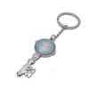 2 Pcs Multicolor Key Exorcist St. Benedict's Cross Keychain Pendant Circle Ring Religious Church Gift Bag Accessories.