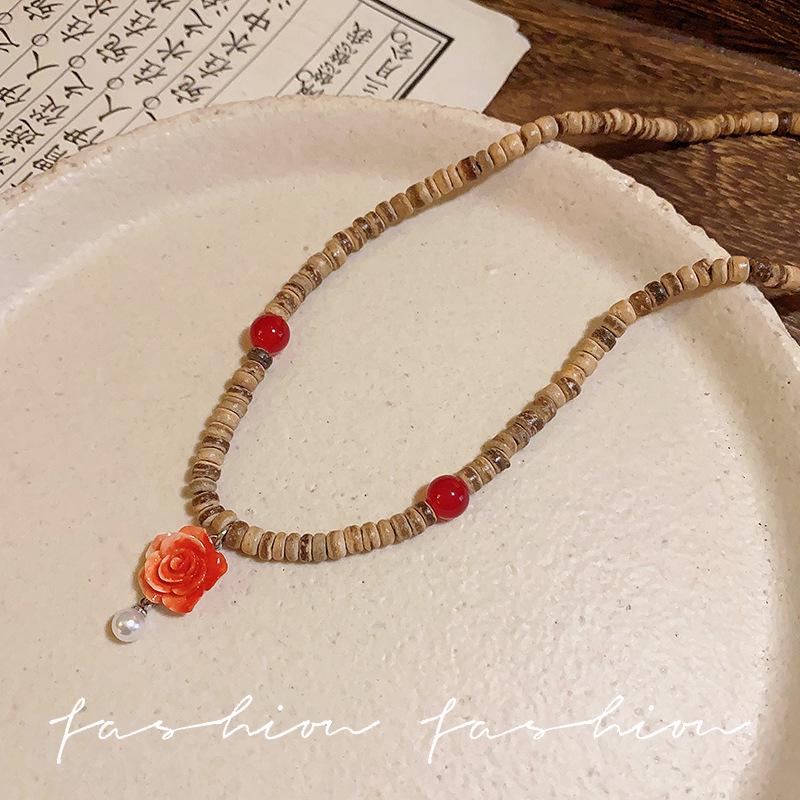 Colier Etnic Stil Ghioc de Stejar: Accesoriu de îmbrăcăminte unisex din bumbac și in țesut manual