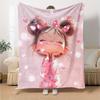 Floral Ballerina Dance Gift Blanket Durable Comfort Suitable for Sofa Couch Office Bed Picnics All-Season Use Digital Print Perfect GiftY19