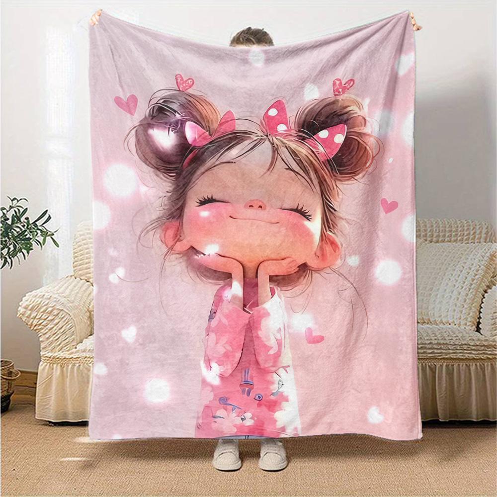 Floral Ballerina Dance Gift Blanket Durable Comfort Suitable for Sofa Couch Office Bed Picnics All-Season Use Digital Print Perfect GiftY19