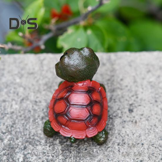 Turtle Garden Statue Resin Turtle Tabletop Ornament Cartoon Turtle Figurine for Yard Patio Planter Home Indoor Decoration