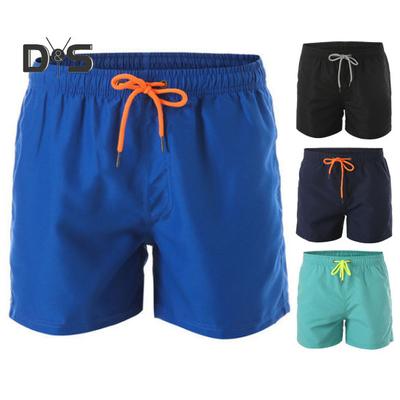 Summer Mid Rise Elastic Waistband Drawstring Beach Surfing Shorts Mesh Lining Pockets Quick Drying Swimming Trucks