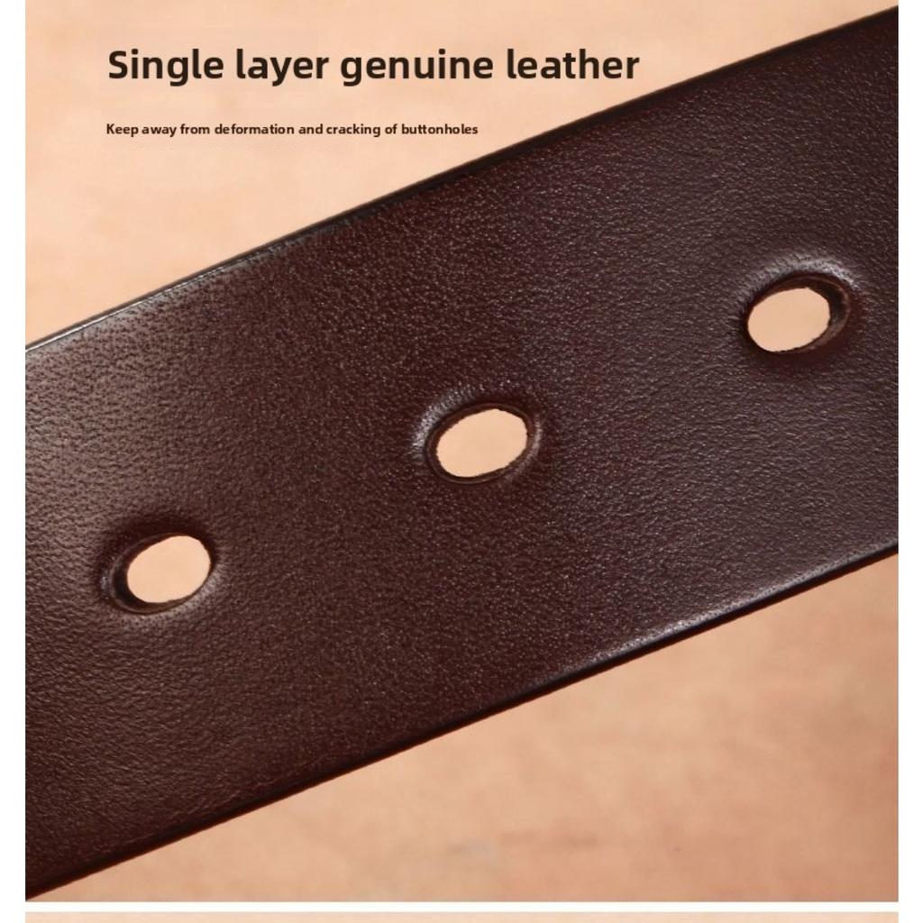 Single Men's Leather Alloy Buckle Belt, Fashionable, Casual, Simple, Personalized, Business Retro, Classic, Versatile and Trendy