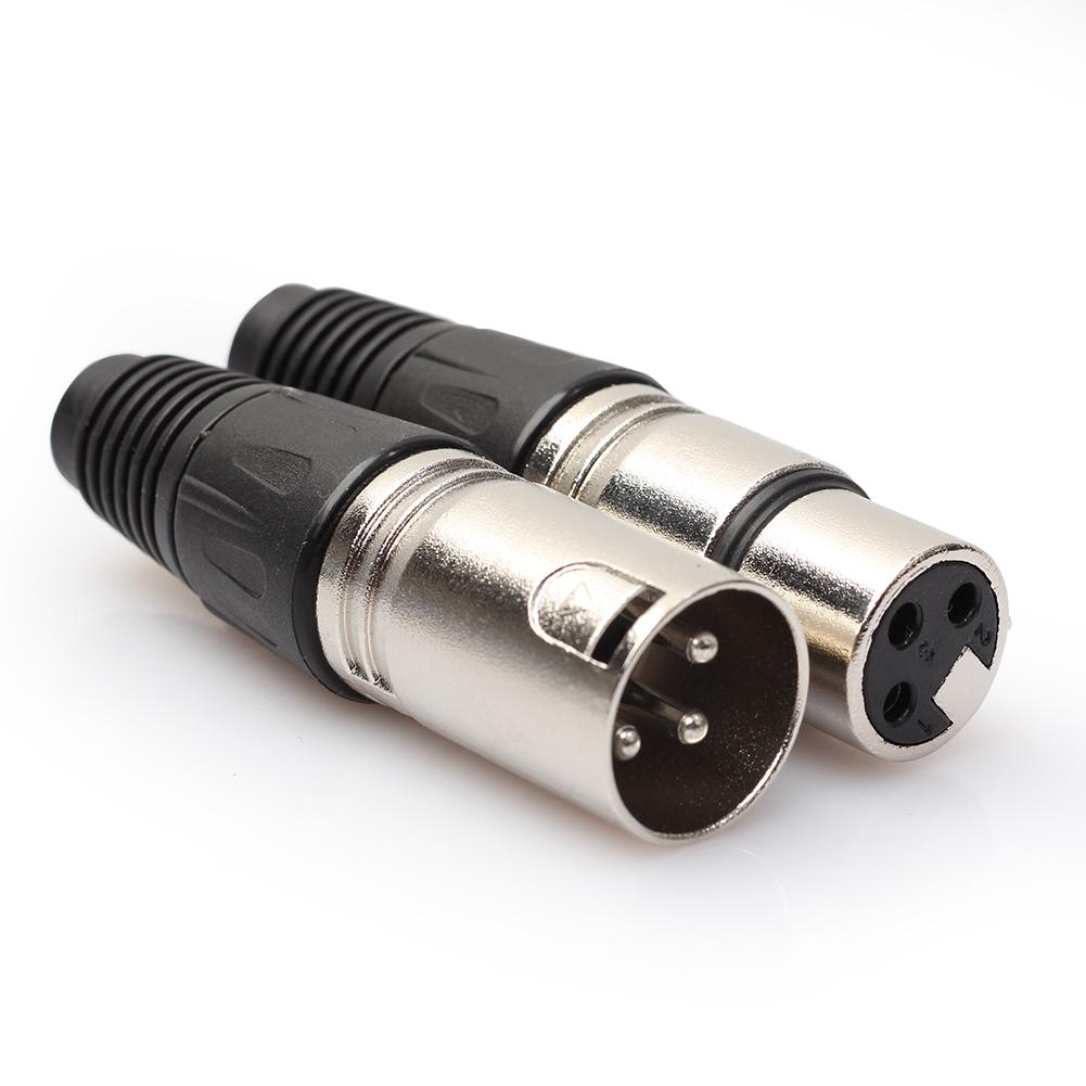 40-8PCS 3PIN XLR Connector Male Female MIC Snake Plug Cable Connectors Microphone Audio Cables Plug Connector XLR Adapters