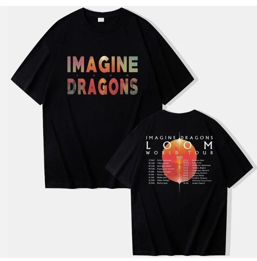 Imagine Dragons 2025 Tour Fan Inspired T-Shirt Loom World Concert Unisex T-Shirt S