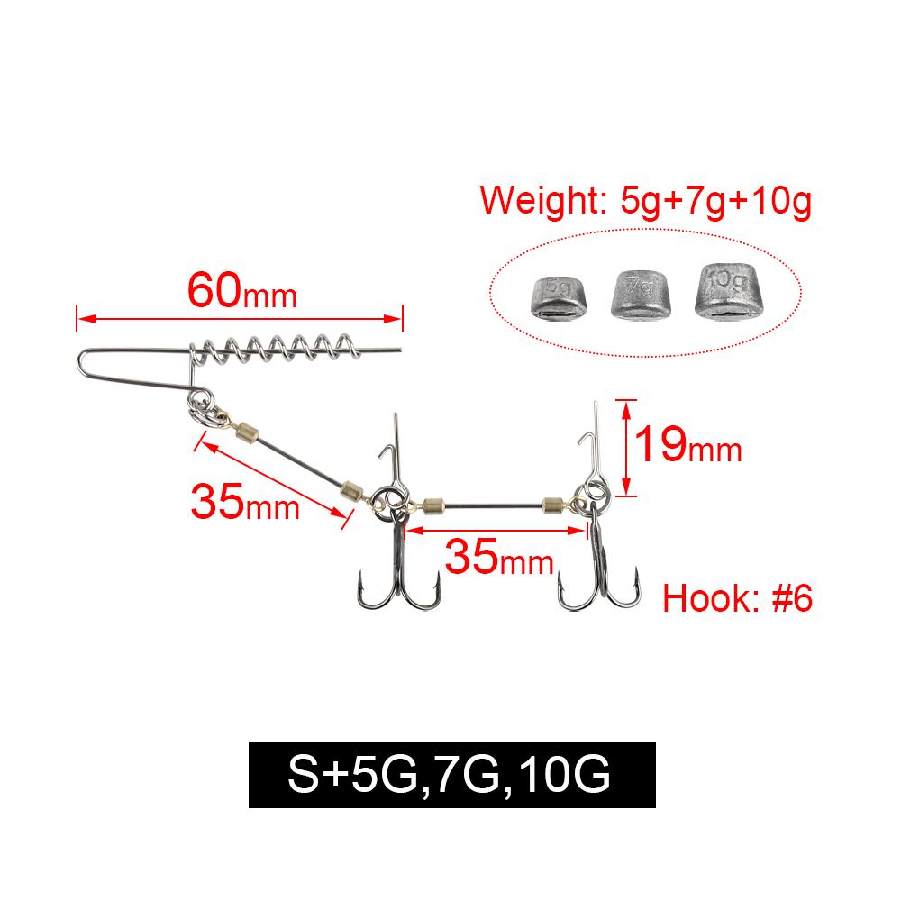 

Spinpoler Pike Stinger Rigs Designed For Rigging Soft Fishing Lures Swimbait With Sinker 5g 7g 10g 15g 20g Pike Zander Perch