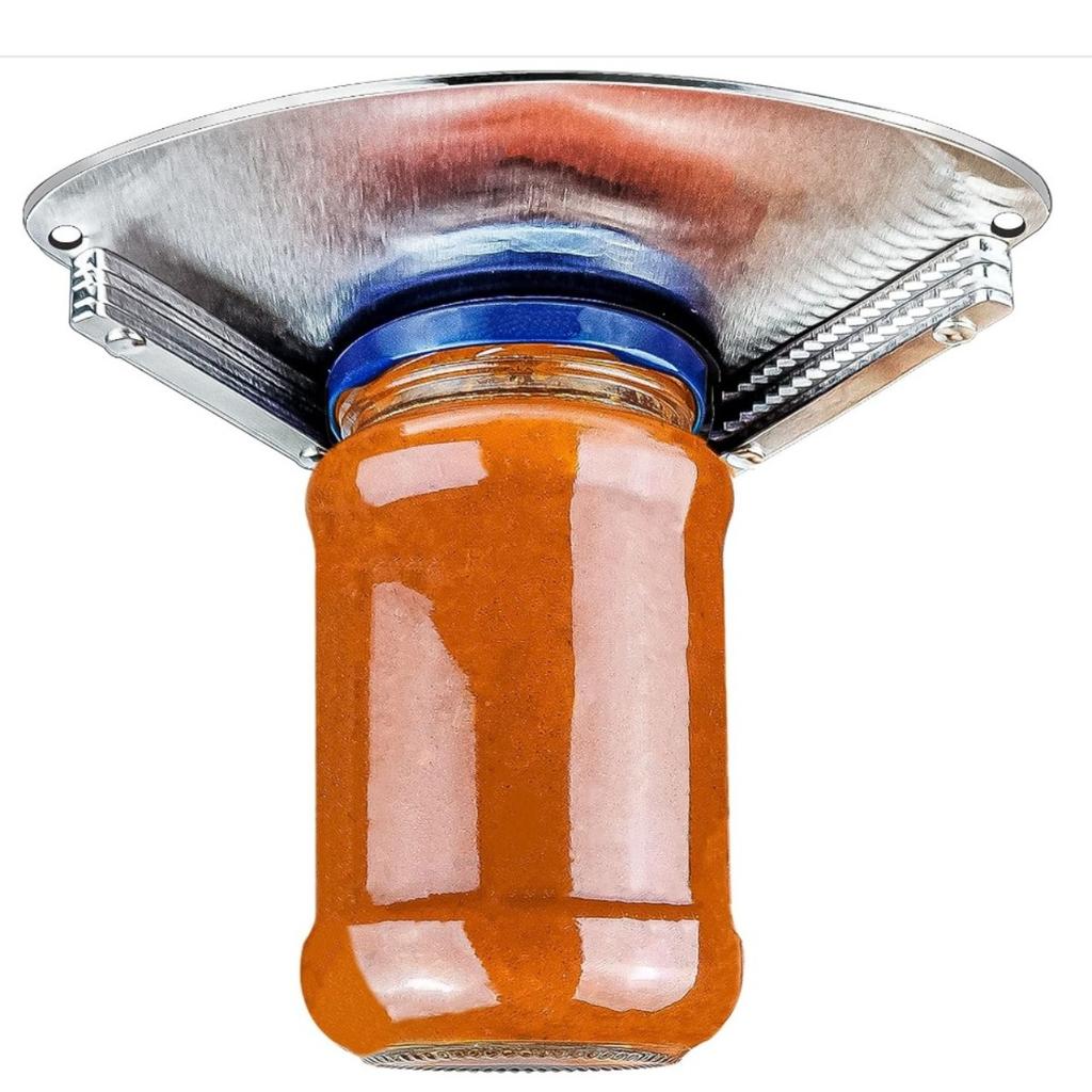 Stainless Steel Under Cabinet Can Opener,  Universal Jar Opener, Smooth Edge Automatic Bottle Cap Remover, Easy Install  Stainless Steel Jar Openers