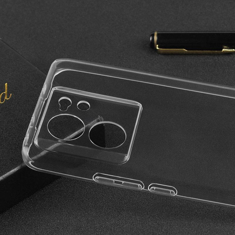 For Xiaomi 13T/13T Pro HD Clear Cell Phone Case Flexible TPU Cover with Precise Rear Lens Cutout