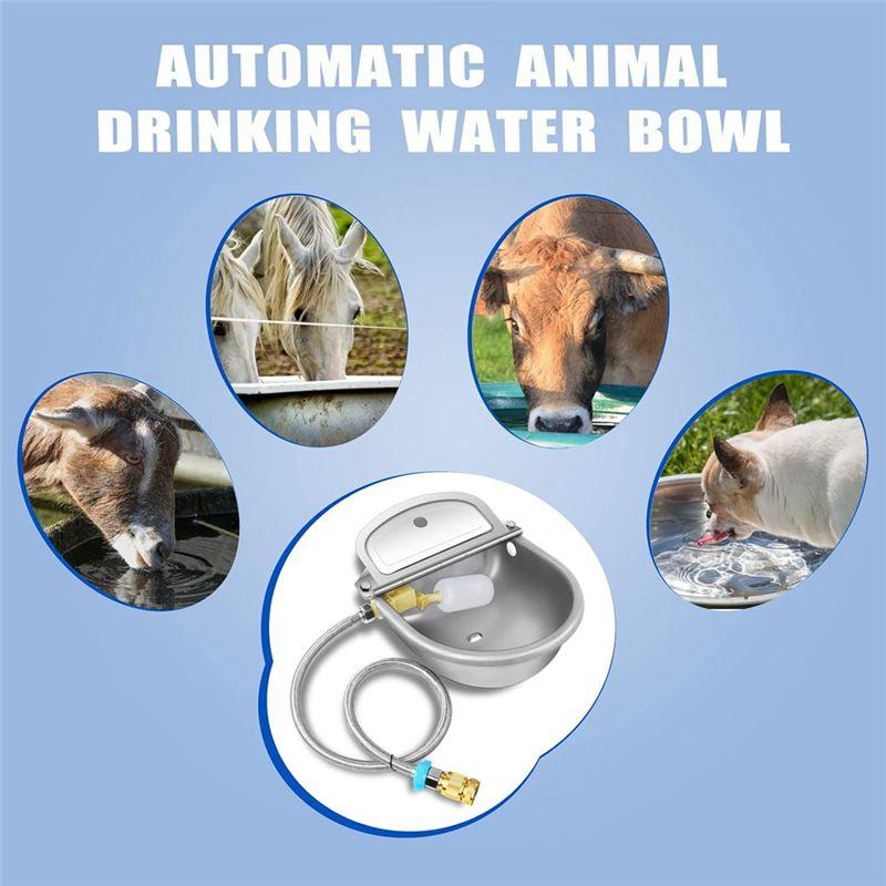 AEE4-Automatic Animal Drinking Water Bowl Livestock Farm Water Trough Dispenser Animal Utensils