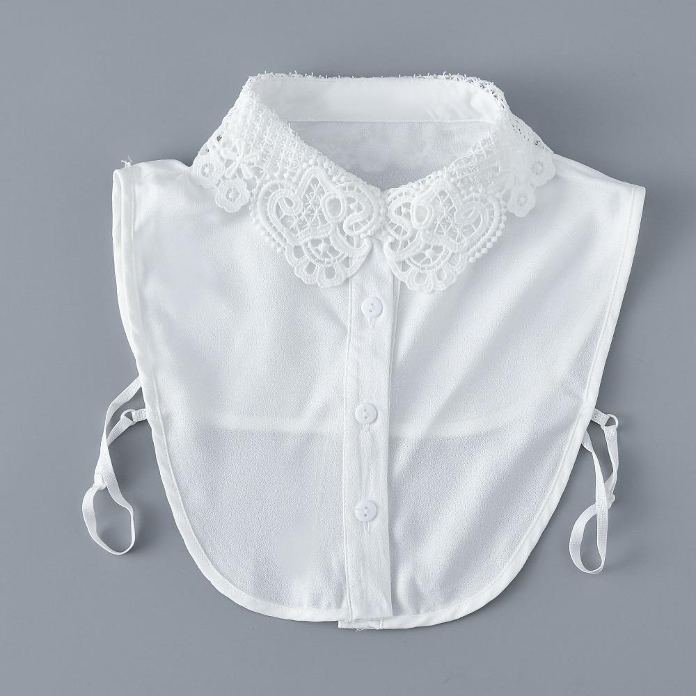 Detachable False Collar White Black Lapel Half Shirt Clothes Accessory Shawl Wrap  Women Girls