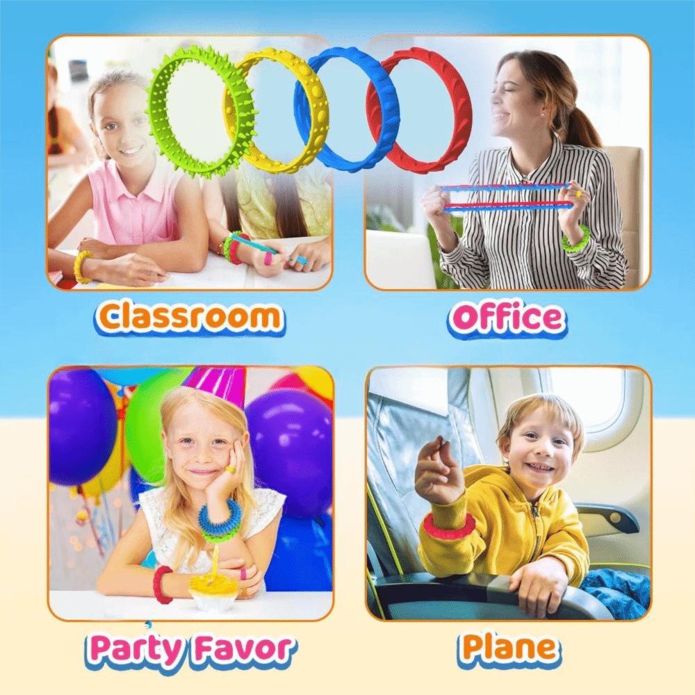 Soft Material TPR Sensory Hand Ring Toys Flexible Design Silent Decompressors Bracelet  Kids Play