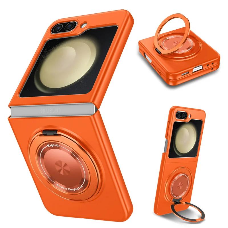 360° Magnetický prstenový stojánek Pouzdro na telefon pro Samsung Galaxy Z Flip 6 5 4 3 Flip5 Flip4 Flip6 Držák Ochranný kryt z tvrdé skořepiny