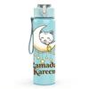 1PC Ramadan Moon Art 750ml Color Plastic Sports Water Bottle Leakproof Flip Straw Lid Suitable for Sports Office Home Use