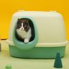Large Space Cat Litter Box Fully Enclosed with S- Channel Large Oversized Toilet Cat Supplies Separation Portable Cat Bedpans