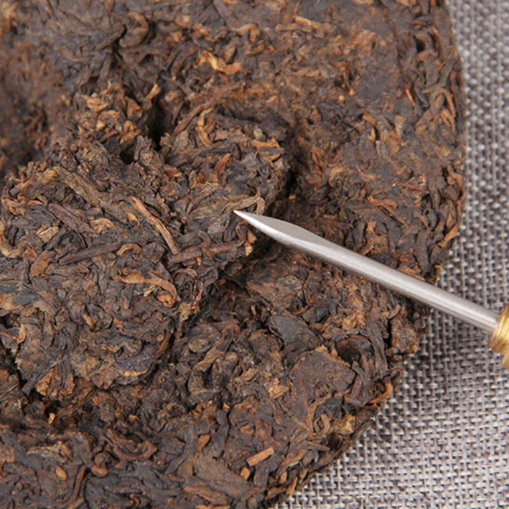 Yunnan Puer Ripe Tea Cake 357g Ancient Tree Golden Bud