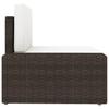 4 Piece Garden Lounge Set Brown Poly Rattan