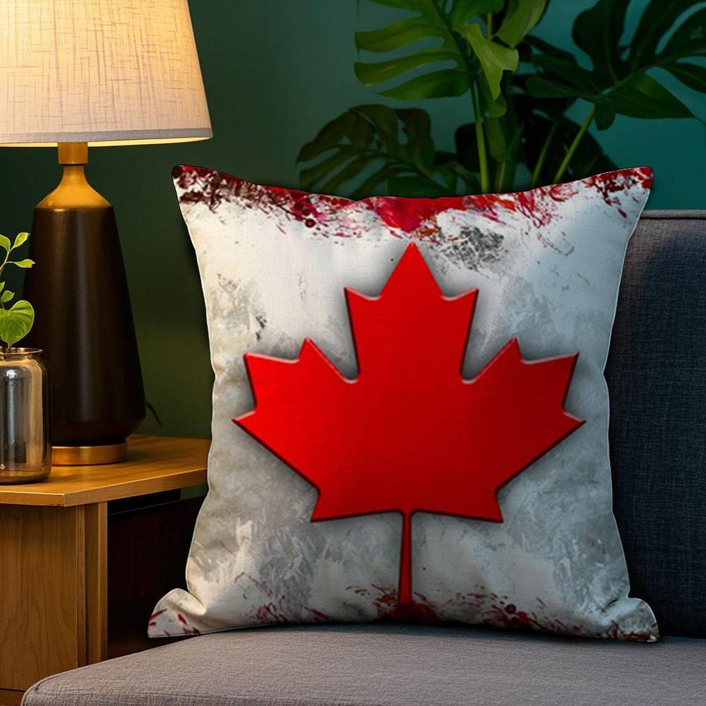 Canada Canadian Flag CA Leaf Pillow Case Plush Fabric Soft Double Sided Print Home Sofa High Quality Cushion Cover Throw