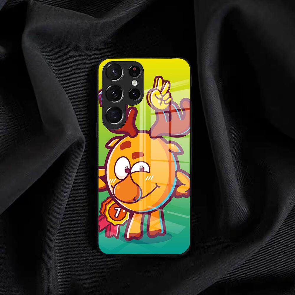 Cartoon S-Smeshariki Phone Case For Samsung S25 Edge Ultra S23 S22 S21 S20 Ultra Plus S24 Fe A54 A53 A25 Glass Cover