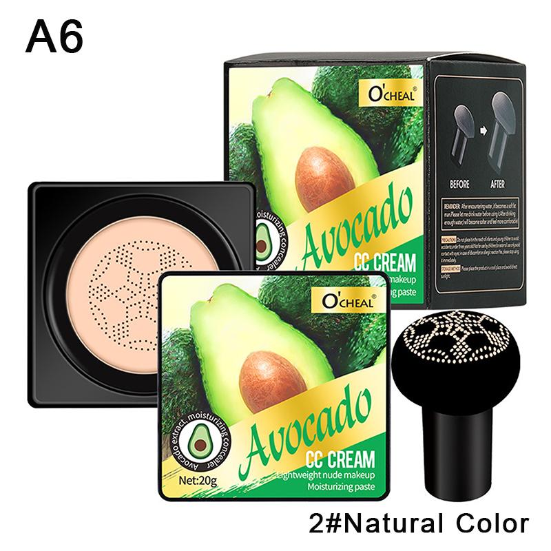 

Mushroom Head Foundation Cushion BB Cream For Face Makeup Concealer Lightweight Full Coverage Foundation Long Lasting A6