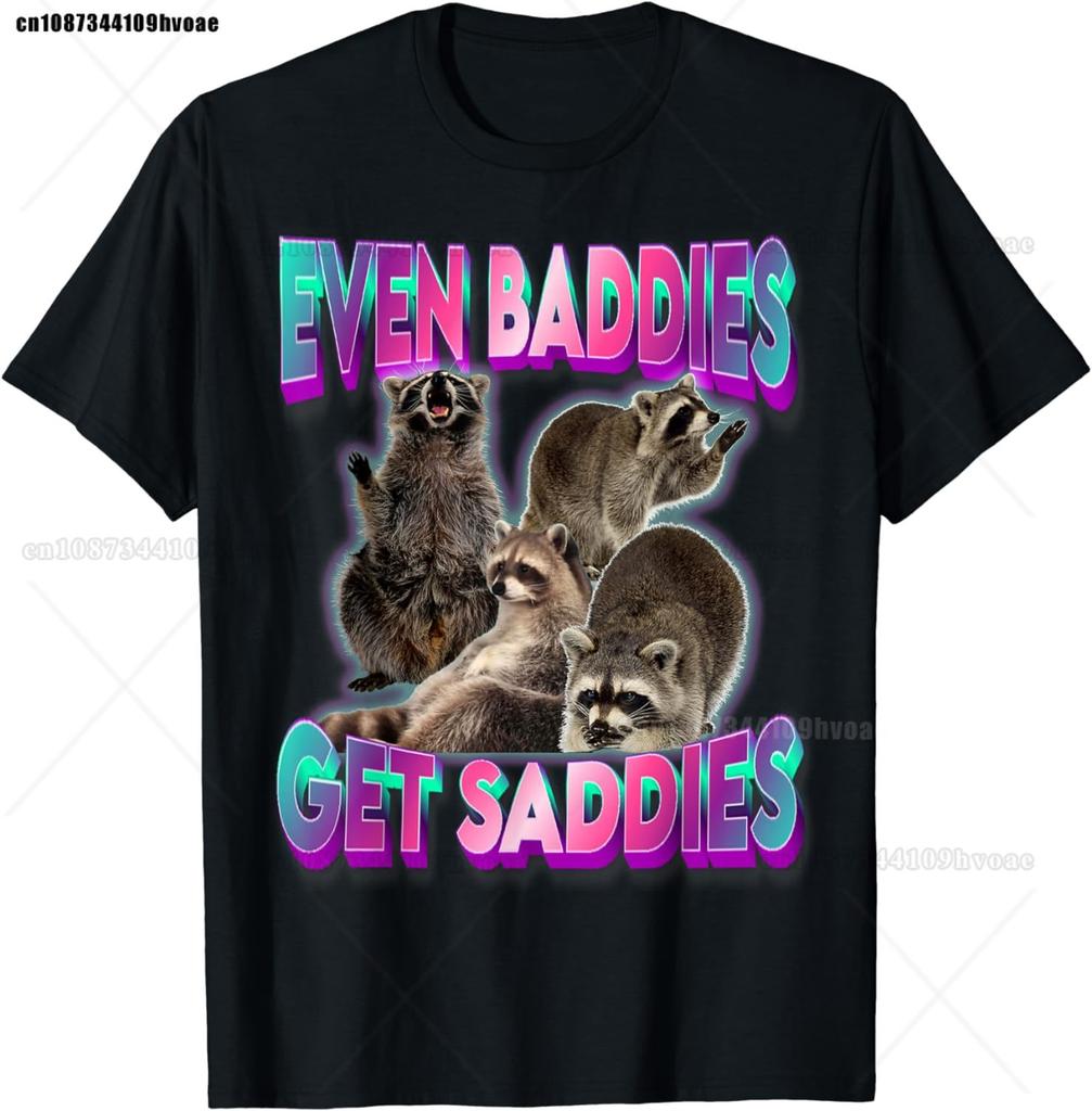 Expressionist Scream Shirt Raccoon Lovers Artistic Raccoon T-Shirt Unisex's Casual Street Style Stretch Round Neck Tee Shirt Summer