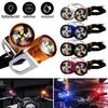 2Pcs LED RGB Strobe Light 12V Motorcycle Eagle Eye Light Multicolor Strobe Brake Warning Light Waterproof Mirror Mount Design