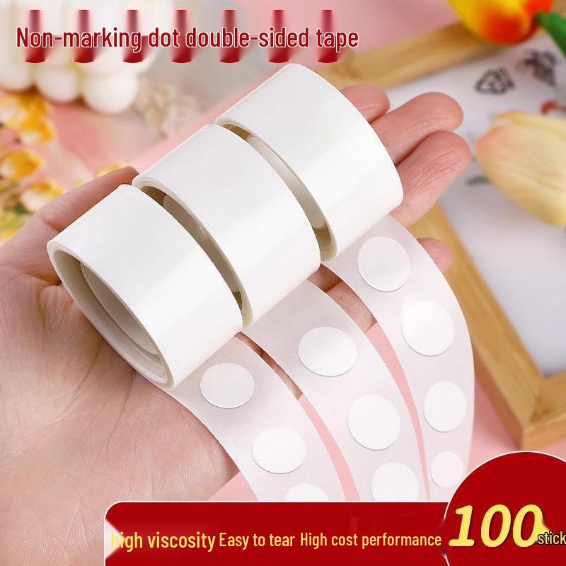 

Traceless Double-Sided Transparent Glue Dots: Secure Balloons Without Wall Damage, Residue-Free, Perfect for Crafts. 2 Rolls
