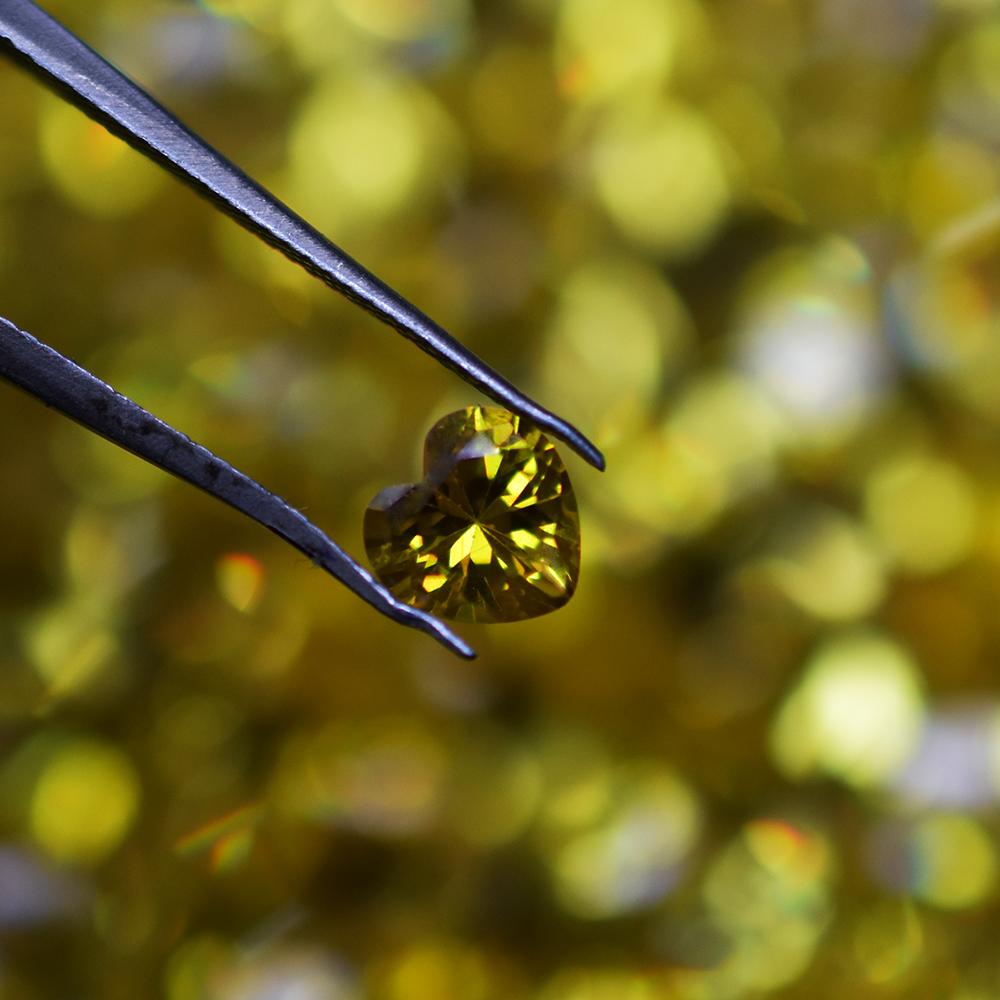 Natürlicher Gelber Saphir 6×6 mm 8 Karat Zertifiziert Herzschliff Los Lose Edelsteine nsc-84