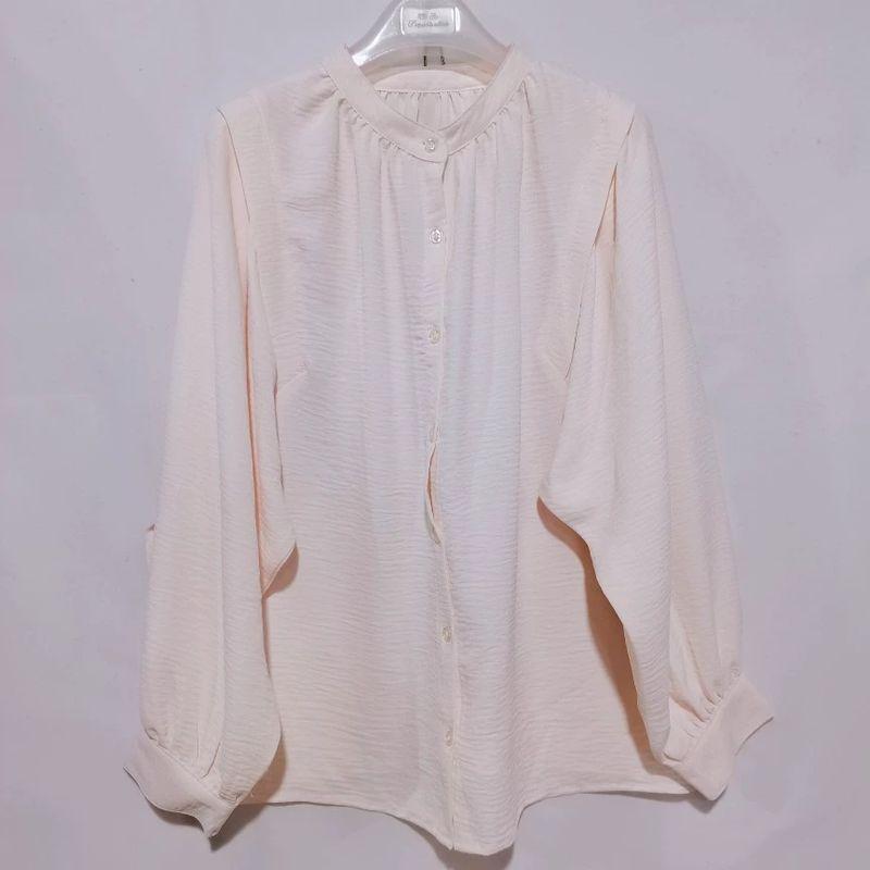 

Export Japan Original Order Leftover Stock Both Sides Wear Long Sleeves Shirt Female Batwing Sleeve Loose Casual Shirt Stylish Coupler White Long sleeves 4L