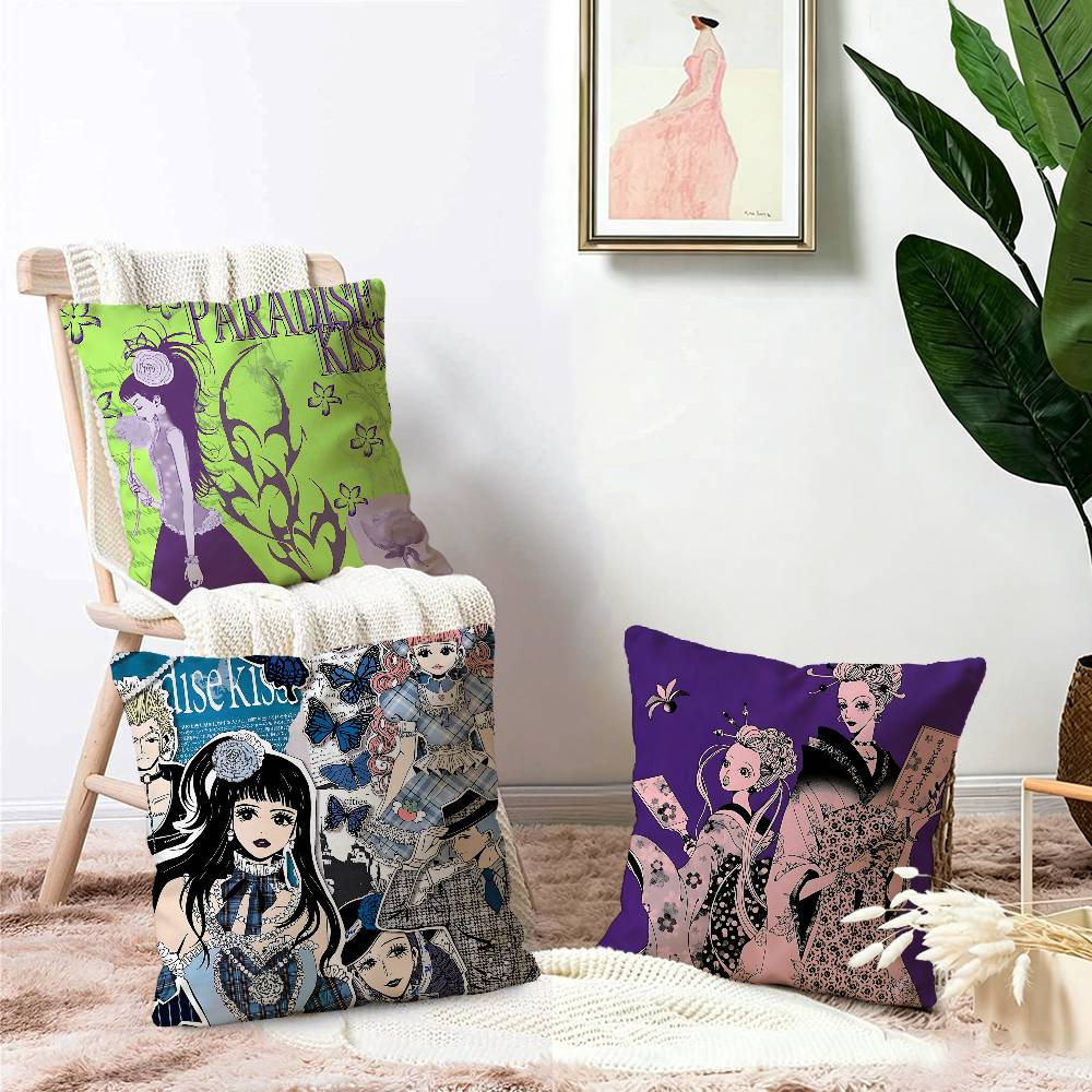 Anime P-Paradise kiss Cushion Cover Inches Farmhouse Decor Home Throw Pillow Covers for Couch Decorations