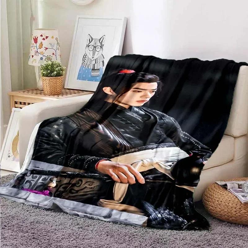 The Untamed ChenQingLing Throw Blanket Print Warm Flannel XiaoZhan WangYibo Mo Dao Zu Shi Blankets for Fans Sofa Bed blankets
