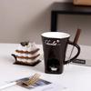 130ML Tazza Europea per Candela Tazza in Ceramica per Sciogliere Formaggio Cioccolato Riscaldamento Cibo Tazza in Ceramica con Forchetta Tazza da Caffè Creativa Stoviglie