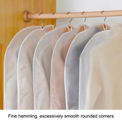 1Pcs Clothes Dust Cover White/Black Fully Enclosed Washable Dust Bag Peva Household Dust Cover With Zipper Coat Suit Cover