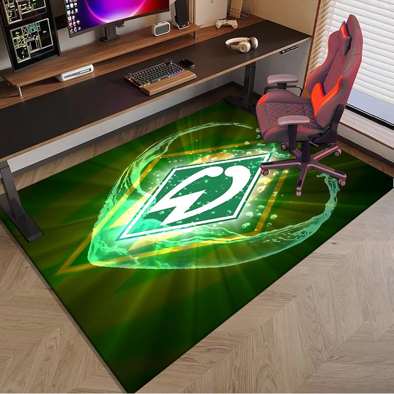 1PC Green Werder Symbol Rug Game Carpet, Floor Mat for Bedroom Living Room Entryway Rug, Home Decor Idea Gift for Christmas birthday
