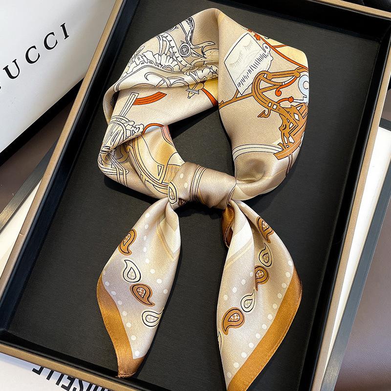 100% Natural Silk Square Scarf Women Bandana Headscarf Scarves Shawls Square Neck Foulard Wraps cachecol femme schals bufanda