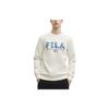Fila X V&A Heritage Collection Morgan Series Letter Round Neck Pullover Sweatshirt Men Sweatshirt White F11M418219F-WT