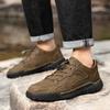 Fashion New Walking Shoes Men Non-Slip Leather Treking Footwear Leisure Lace Up Mens Casual Shoes Outdoor Male Sneakers Hiking Shoes
